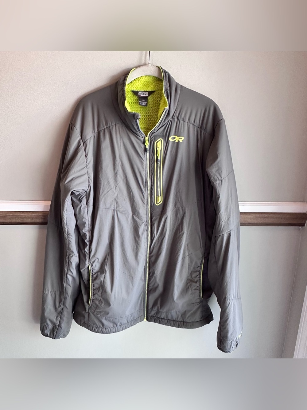 Outdoor Research Ascendant Jacket Gray Pertex Insulated Full Zip